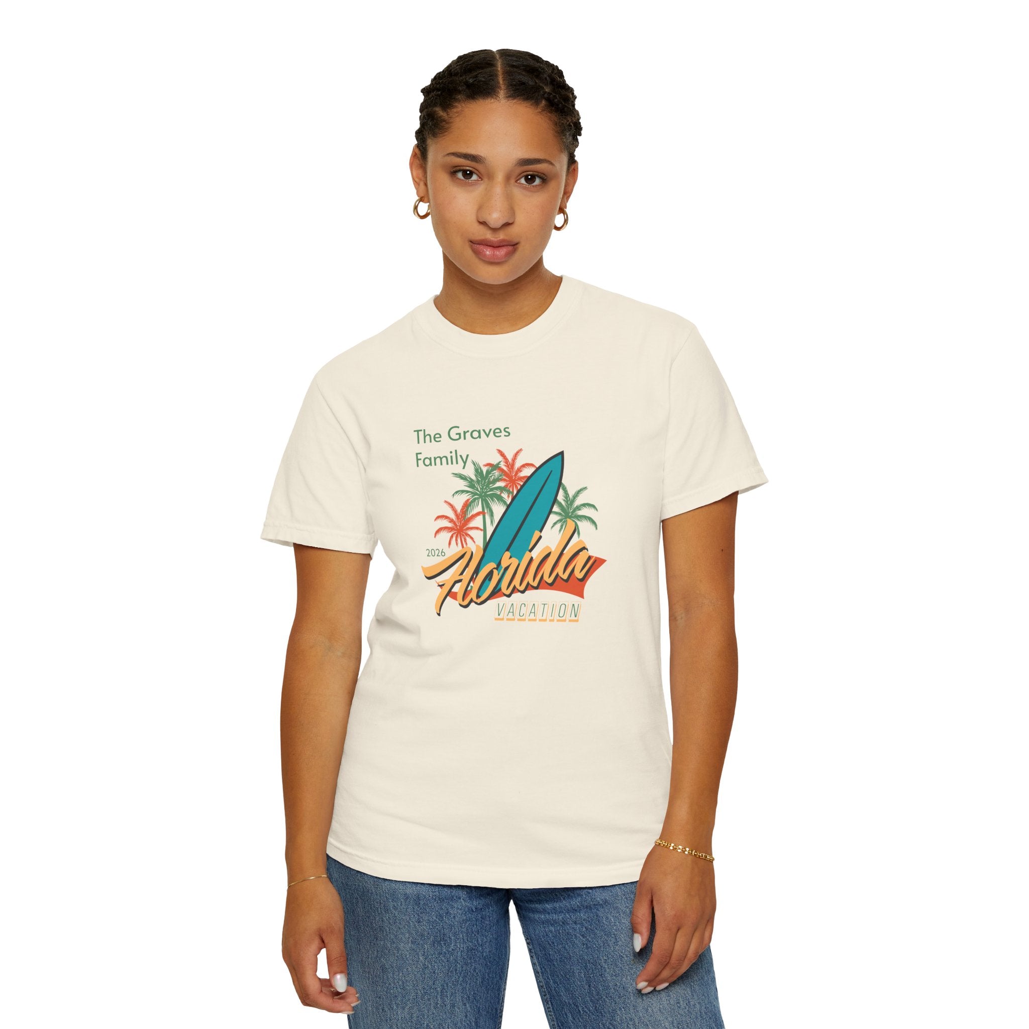 Florida Family Vacation Personalized T-Shirt — Custom Family Name