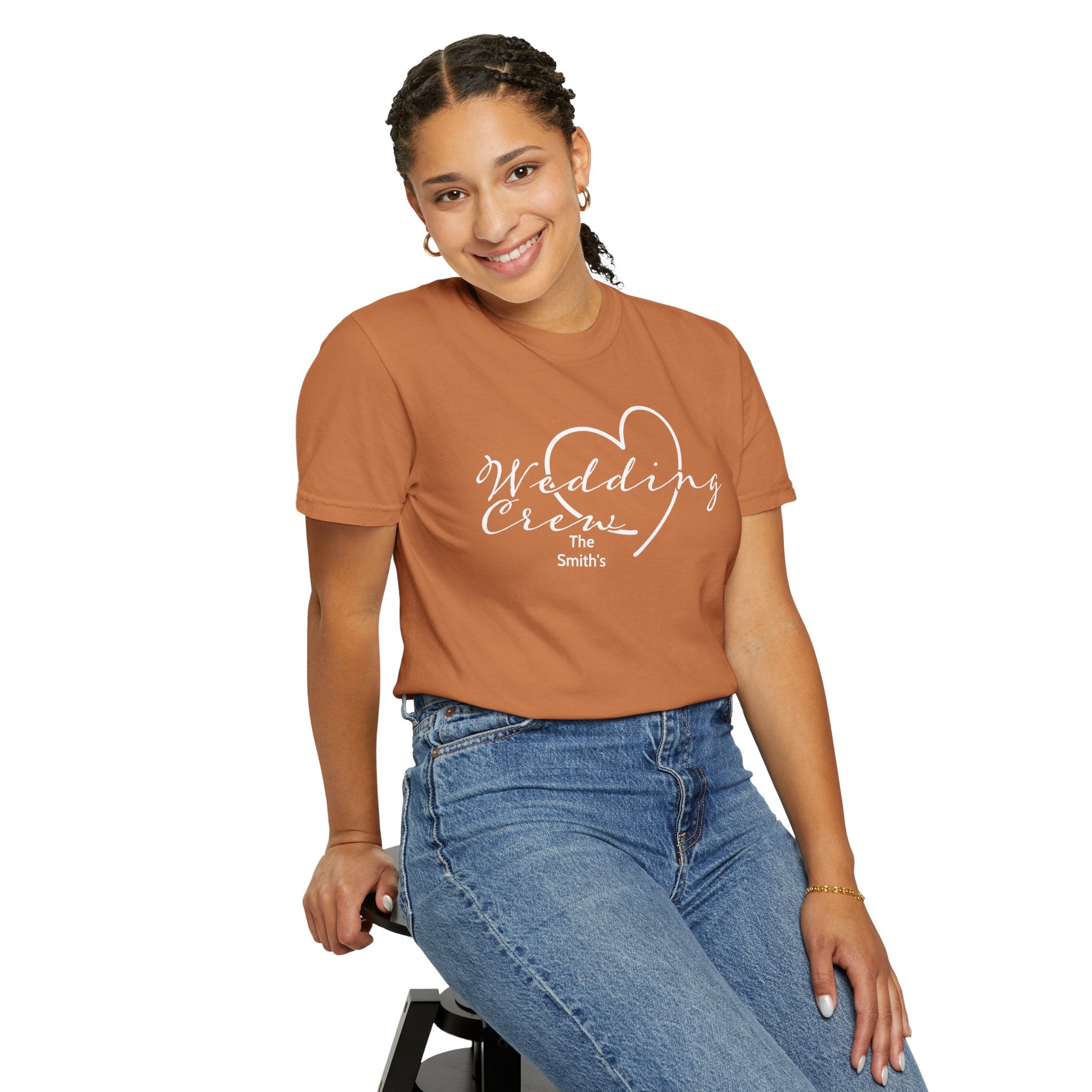 Custom 'Wedding Crew' T-Shirt — Personalized Last Name, Multiple Colors