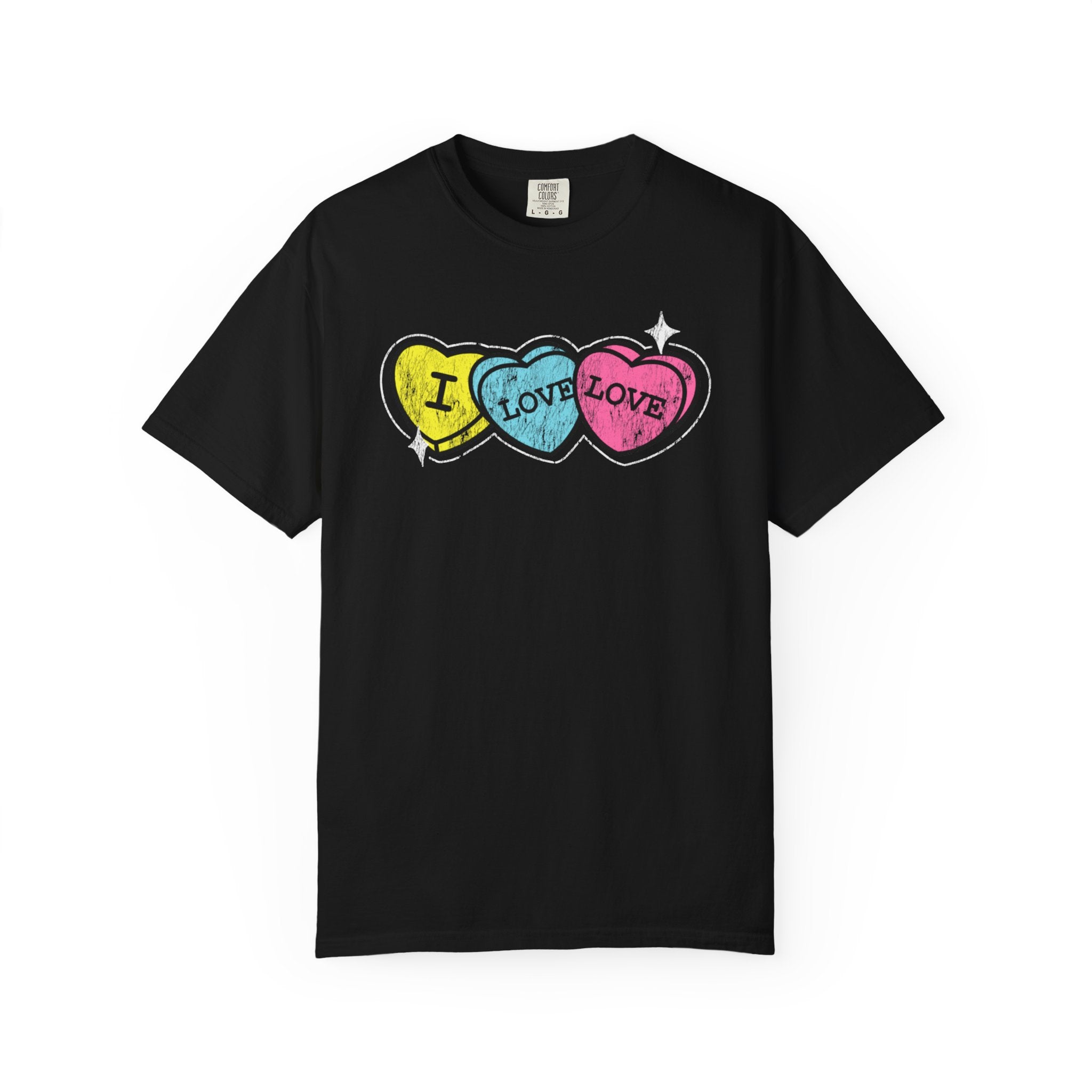 Valentine's 'I Love Love' Vintage Candy Hearts T-Shirt