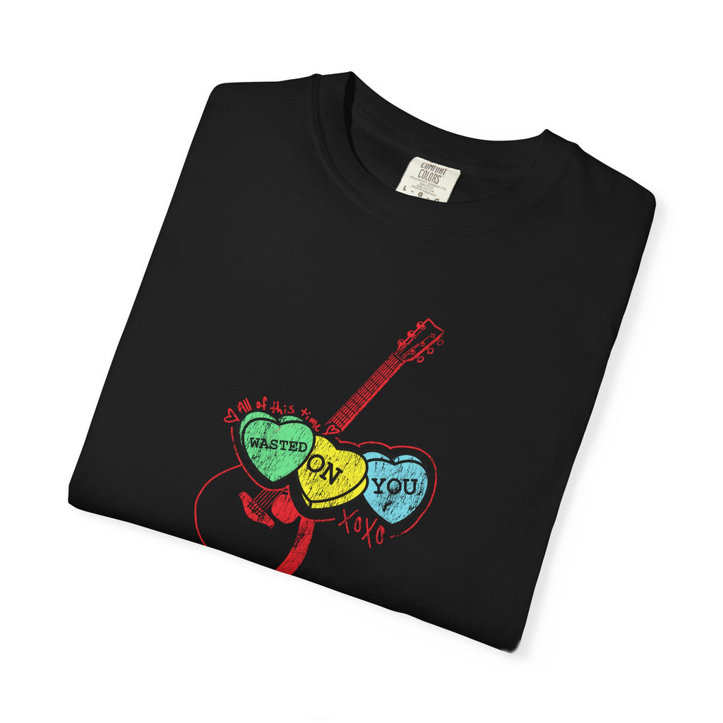 Wasted On You Candy Heart T-Shirt — Vintage Distressed Valentine's Breakup Tee
