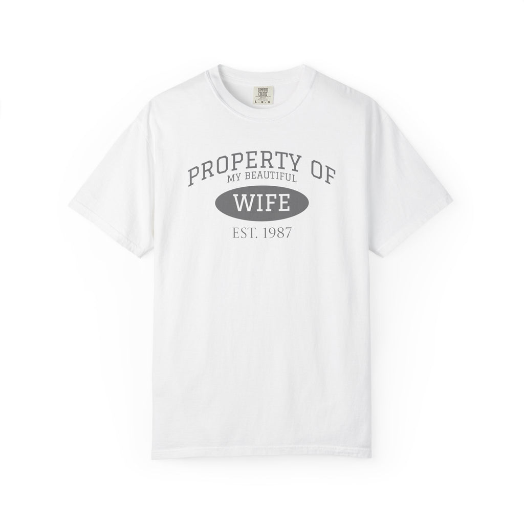Property of My Beautiful Wife T-Shirt — Vintage Married Couple Tee