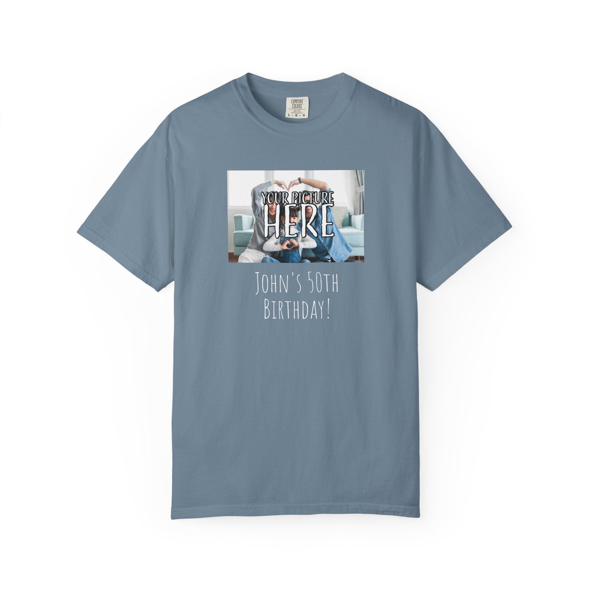 Personalizable Family Fun T-Shirt — Custom Image & Text, Multiple Colors