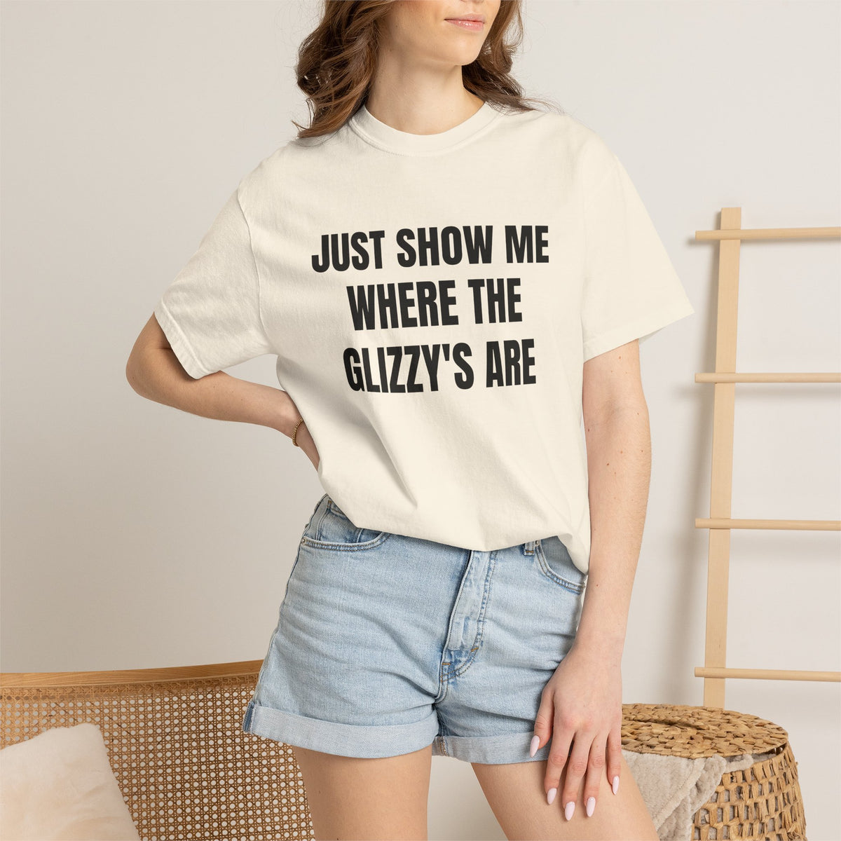 Just Show Me Where The Glizzy's Are T-Shirt — Funny Hot Dog / Grill Party Tee