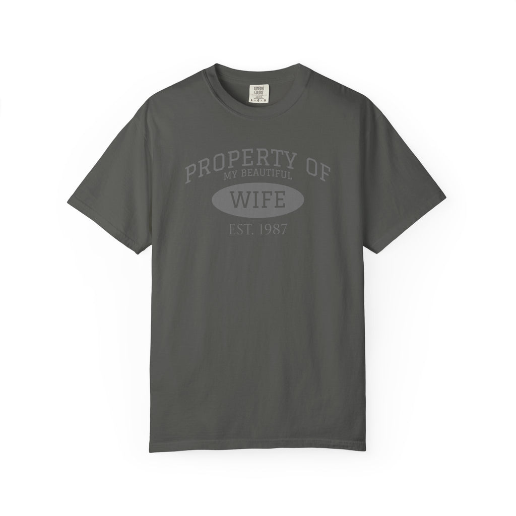 Property of My Beautiful Wife T-Shirt — Vintage Married Couple Tee