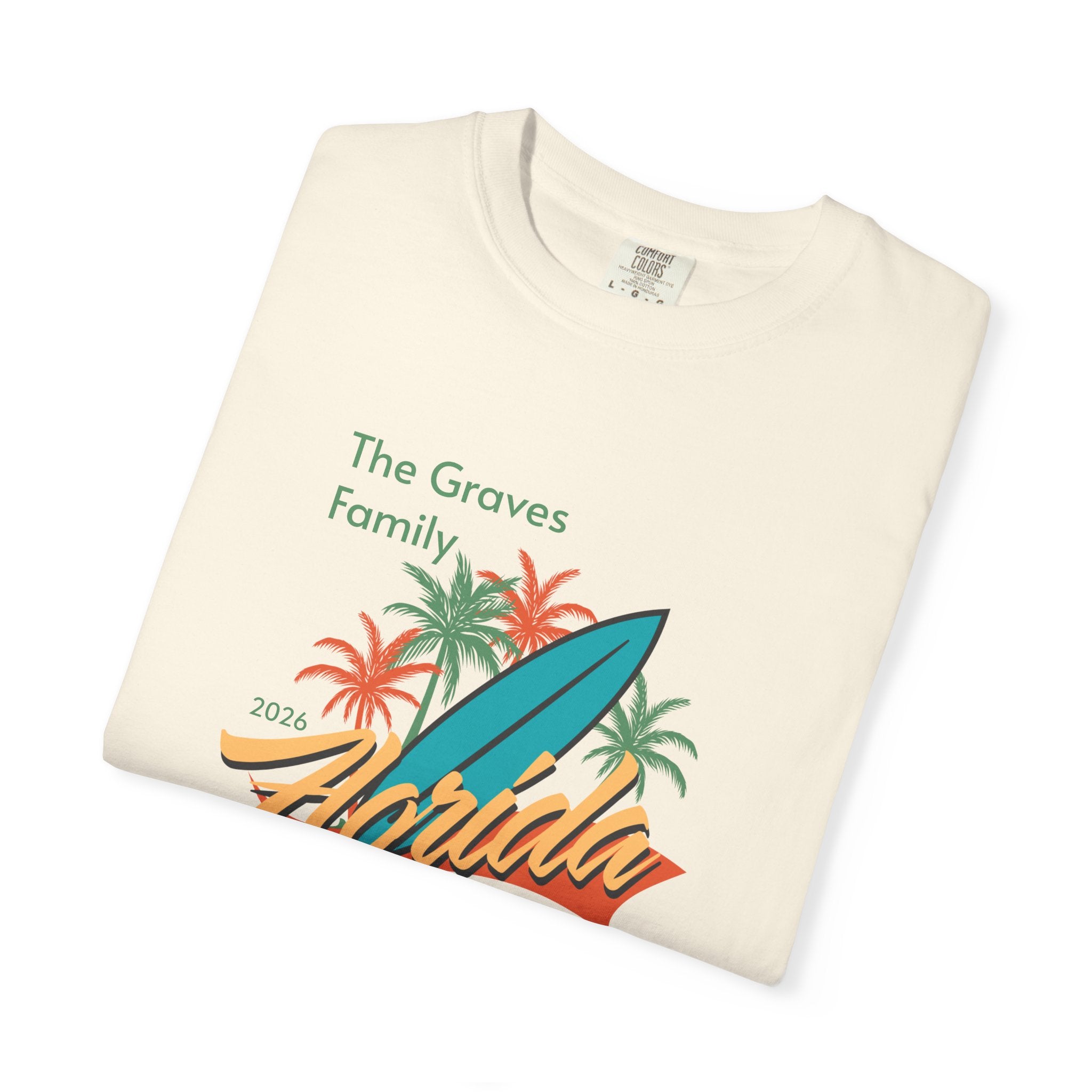 Florida Family Vacation Personalized T-Shirt — Custom Family Name