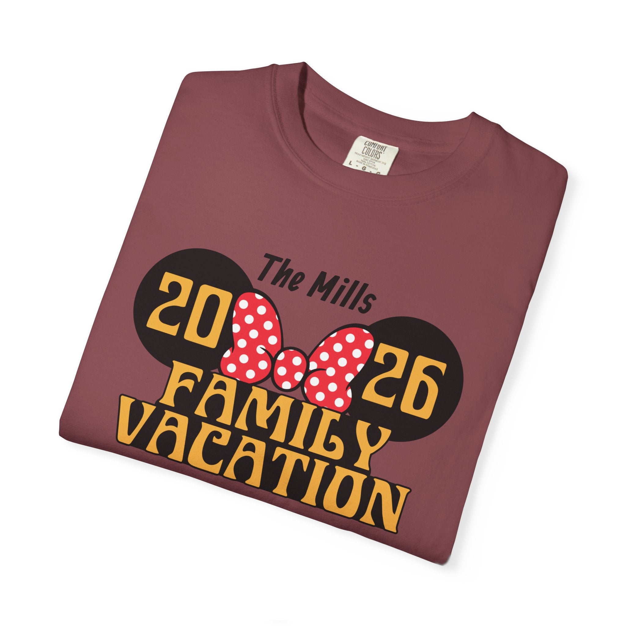 Minnie Mouse–Inspired Family Vacation T-Shirt — Personalized Family Trip Tee