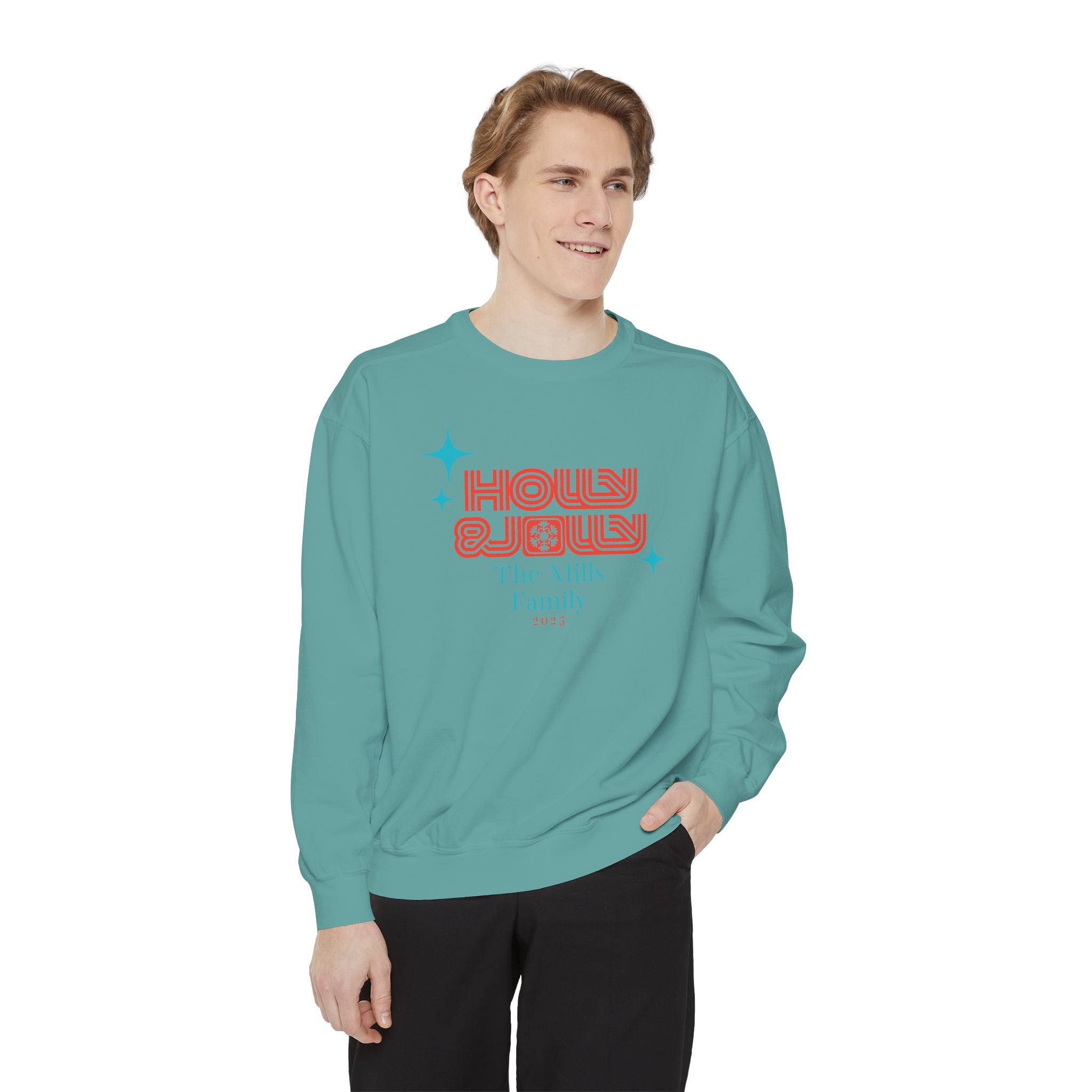 Holly & Jolly Personalized Family Christmas Sweatshirt