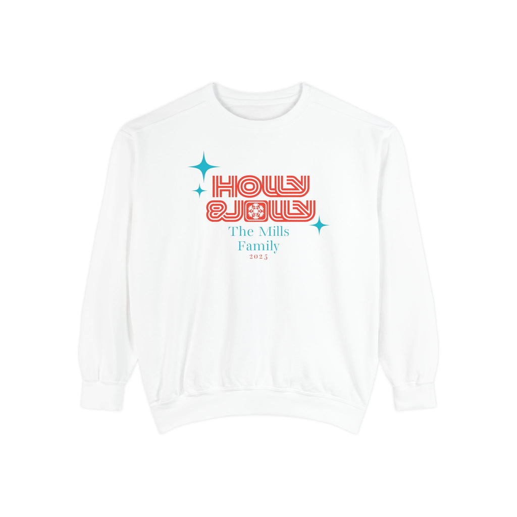 Holly & Jolly Personalized Family Christmas Sweatshirt