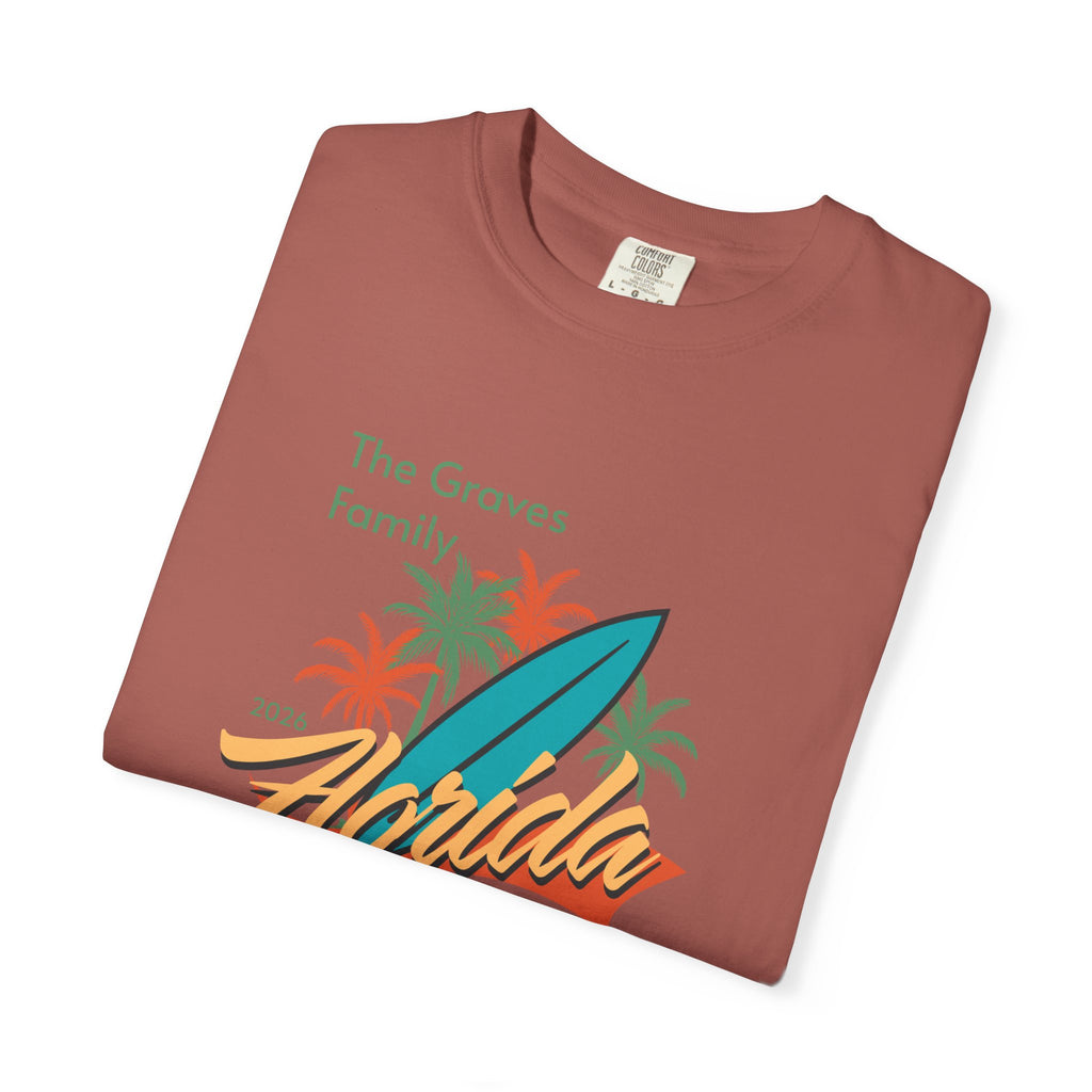 Florida Family Vacation Personalized T-Shirt — Custom Family Name