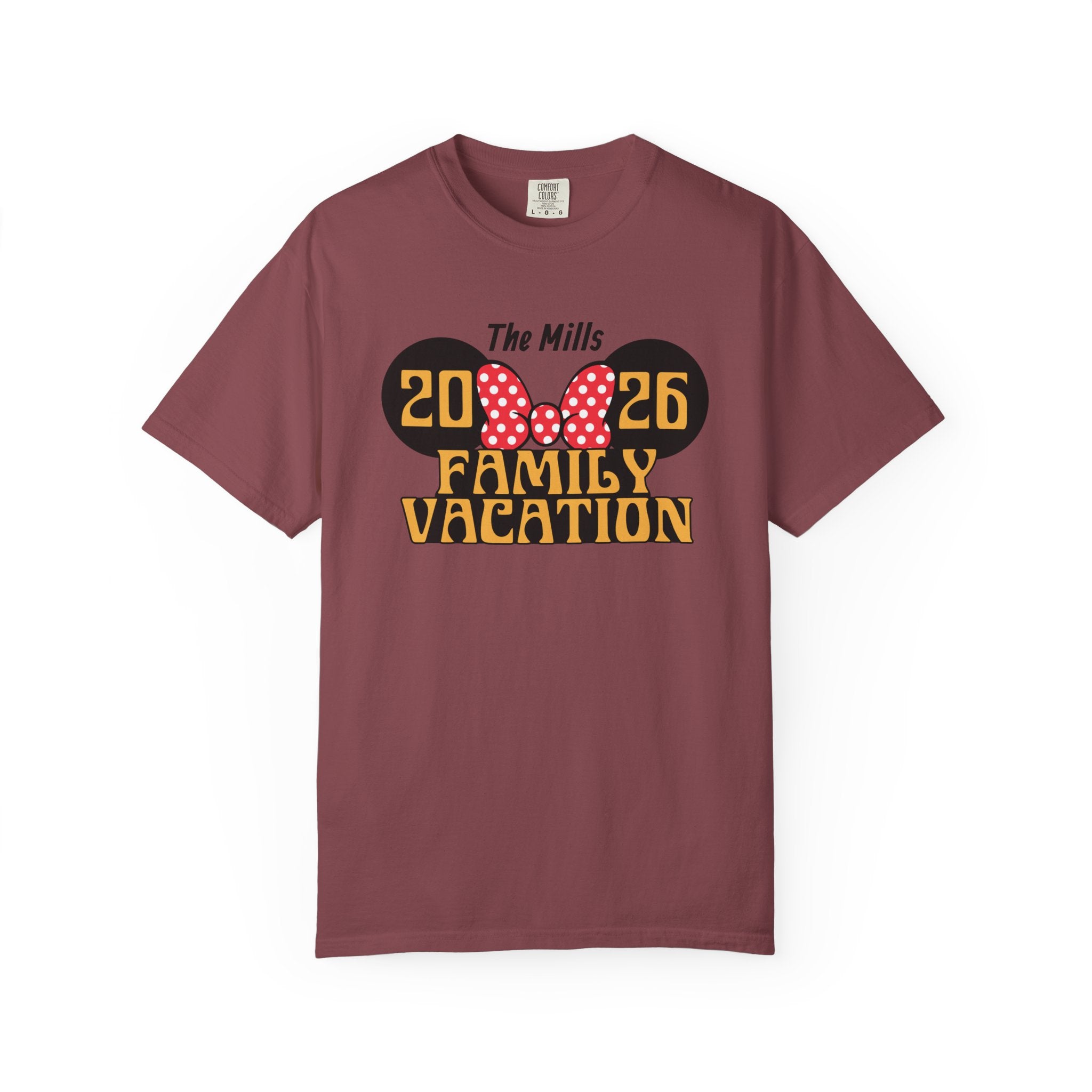 Minnie Mouse–Inspired Family Vacation T-Shirt — Personalized Family Trip Tee