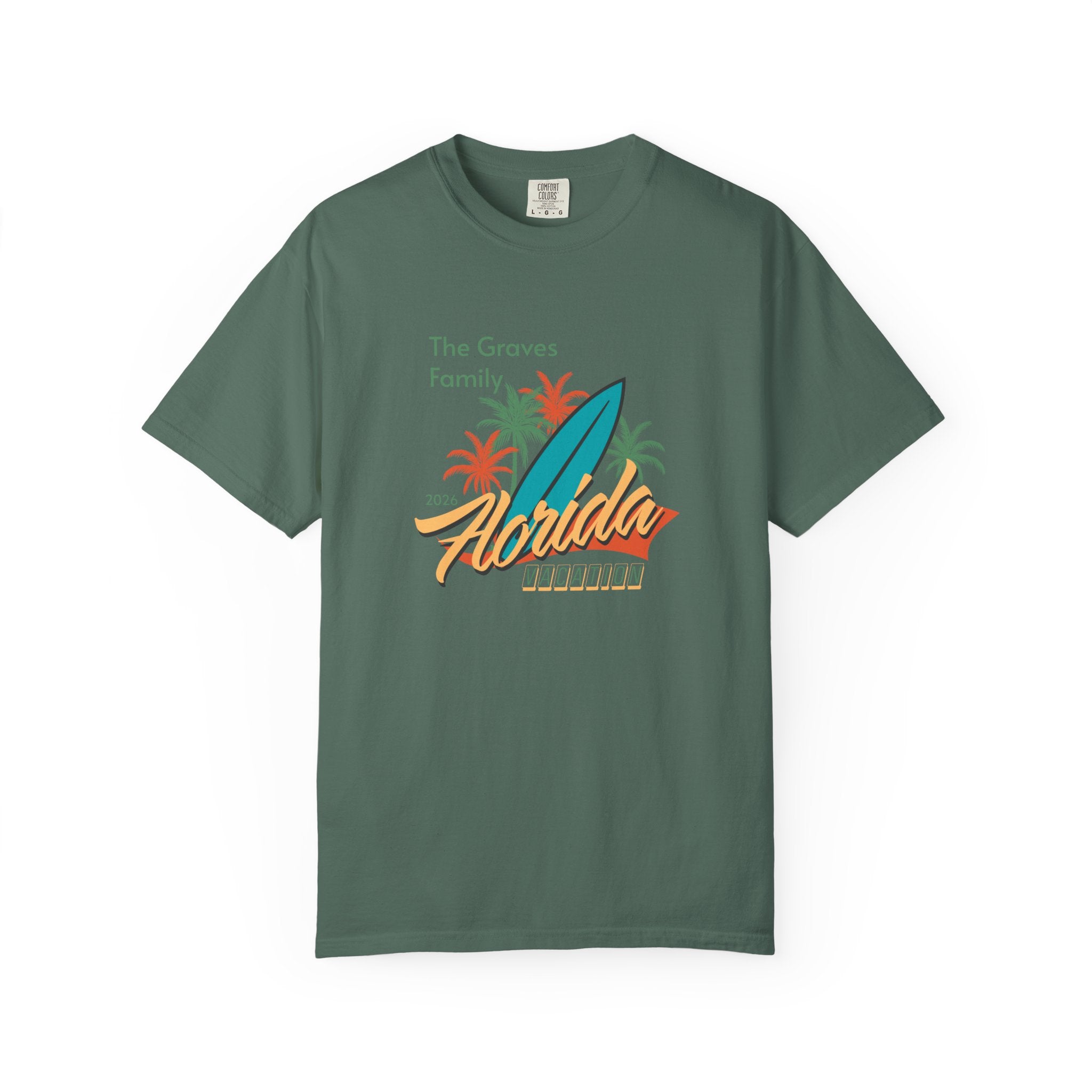 Florida Family Vacation Personalized T-Shirt — Custom Family Name
