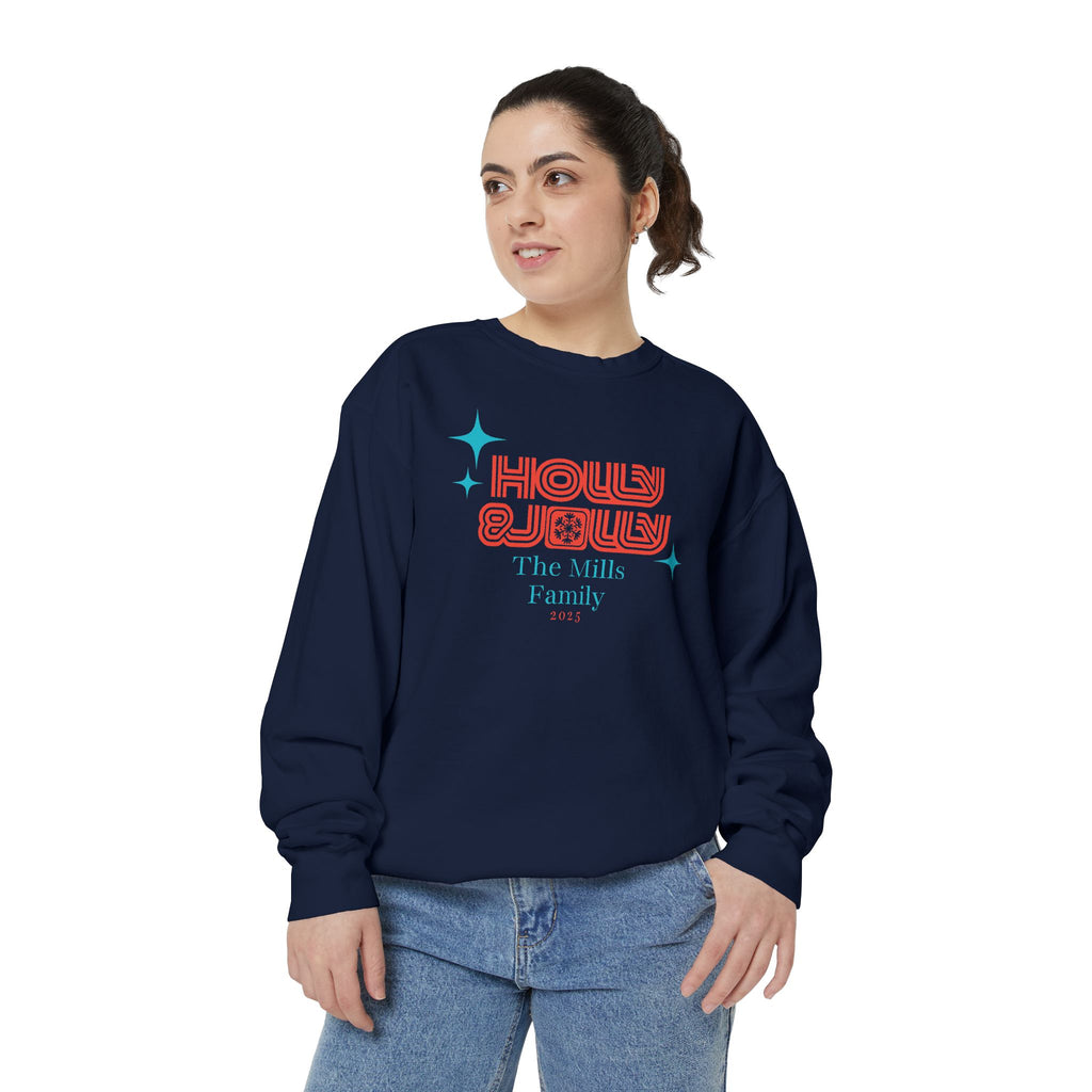 Holly & Jolly Personalized Family Christmas Sweatshirt