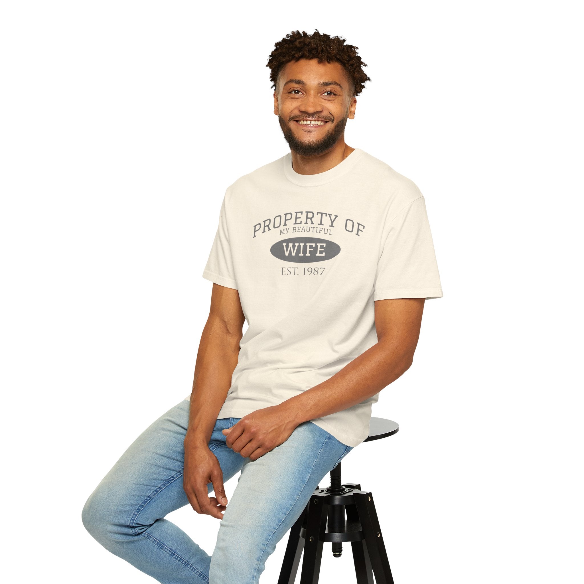 Property of My Beautiful Wife T-Shirt — Vintage Married Couple Tee