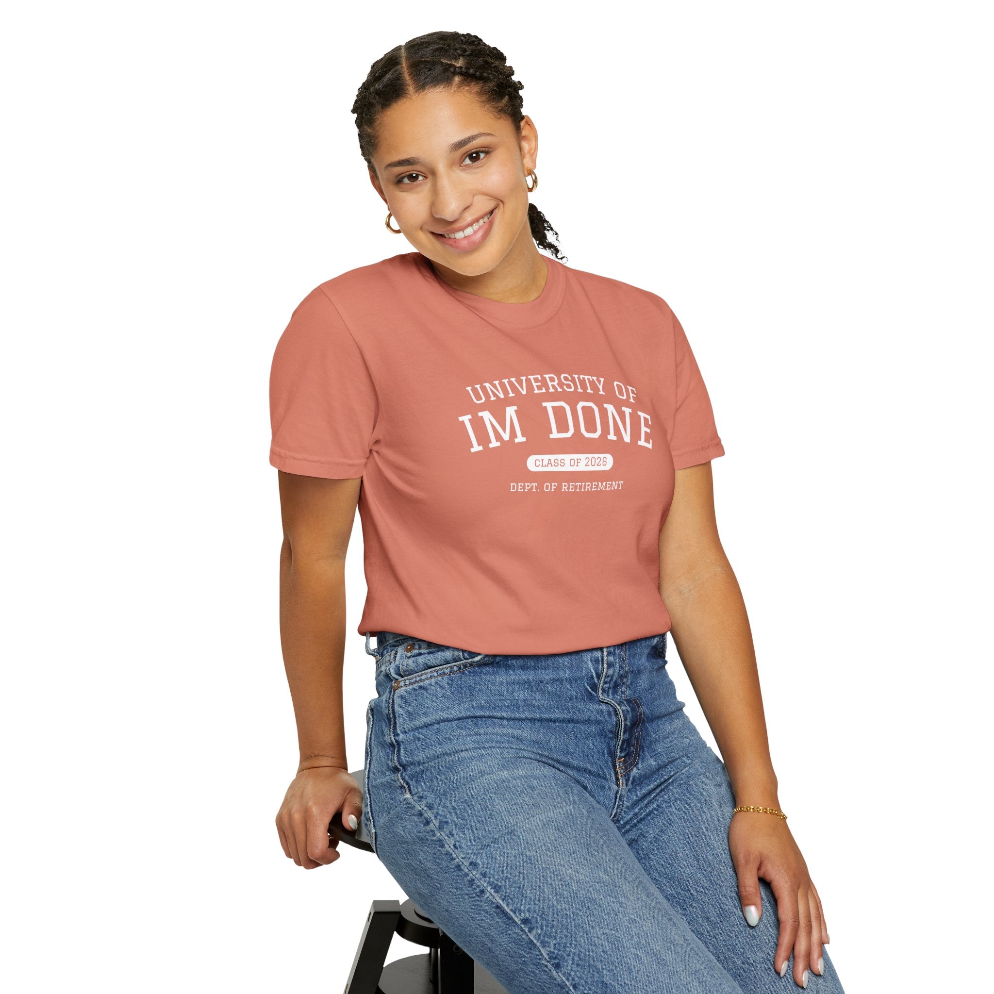 Retirement Tee — "University of I'm Done" Funny Graduation-Inspired Shirt