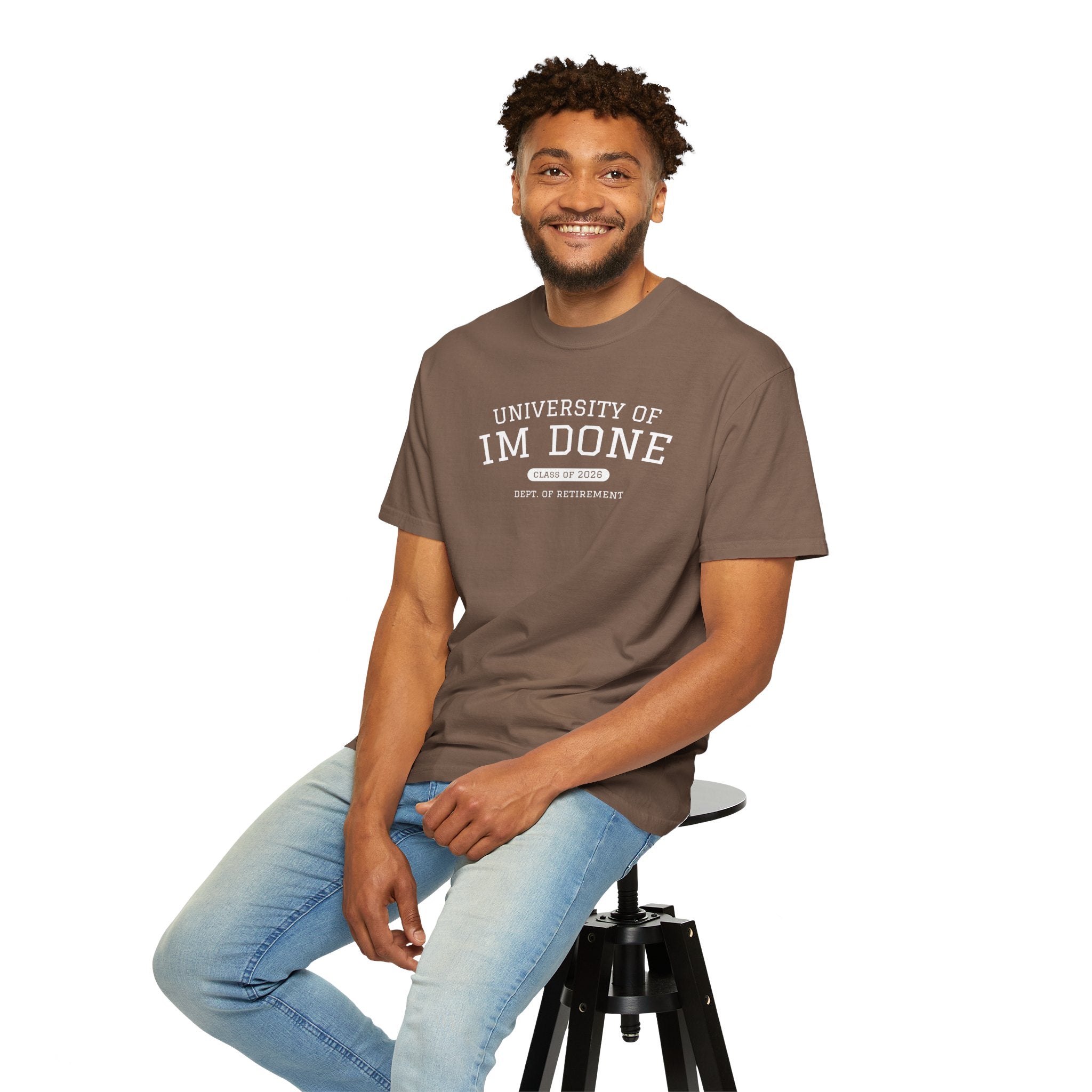 Retirement Tee — "University of I'm Done" Funny Graduation-Inspired Shirt