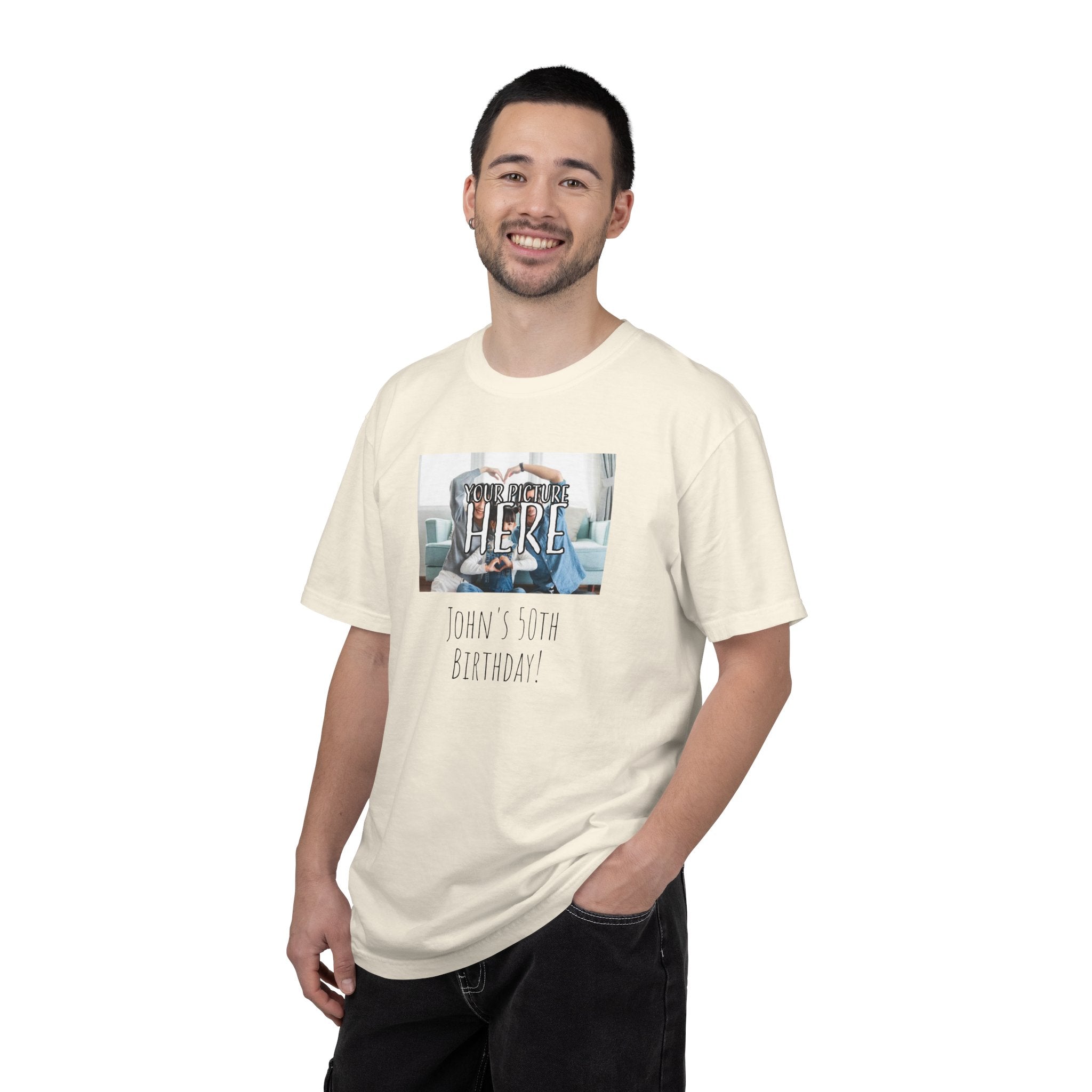 Personalizable Family Fun T-Shirt — Custom Image & Text, Multiple Colors