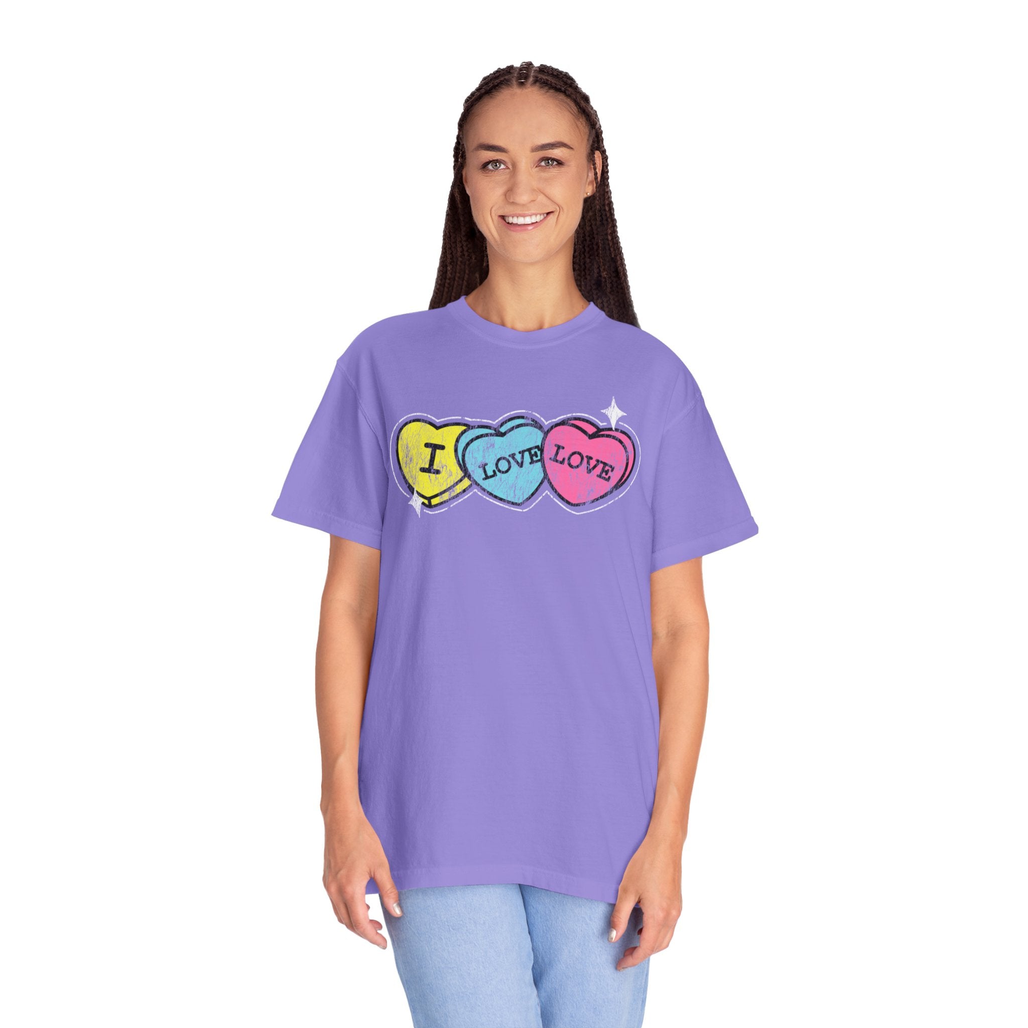Valentine's 'I Love Love' Vintage Candy Hearts T-Shirt