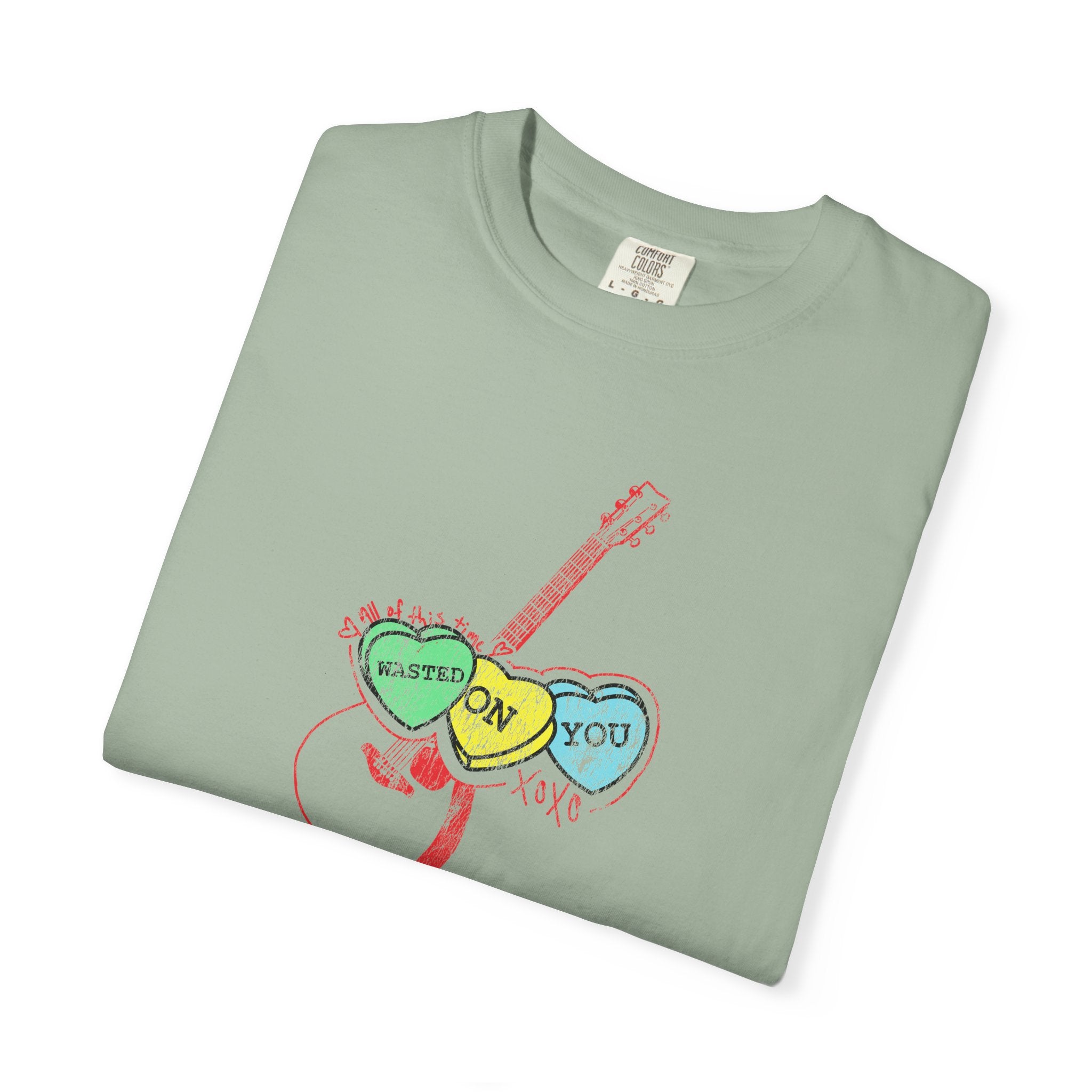 Wasted On You Candy Heart T-Shirt — Vintage Distressed Valentine's Breakup Tee
