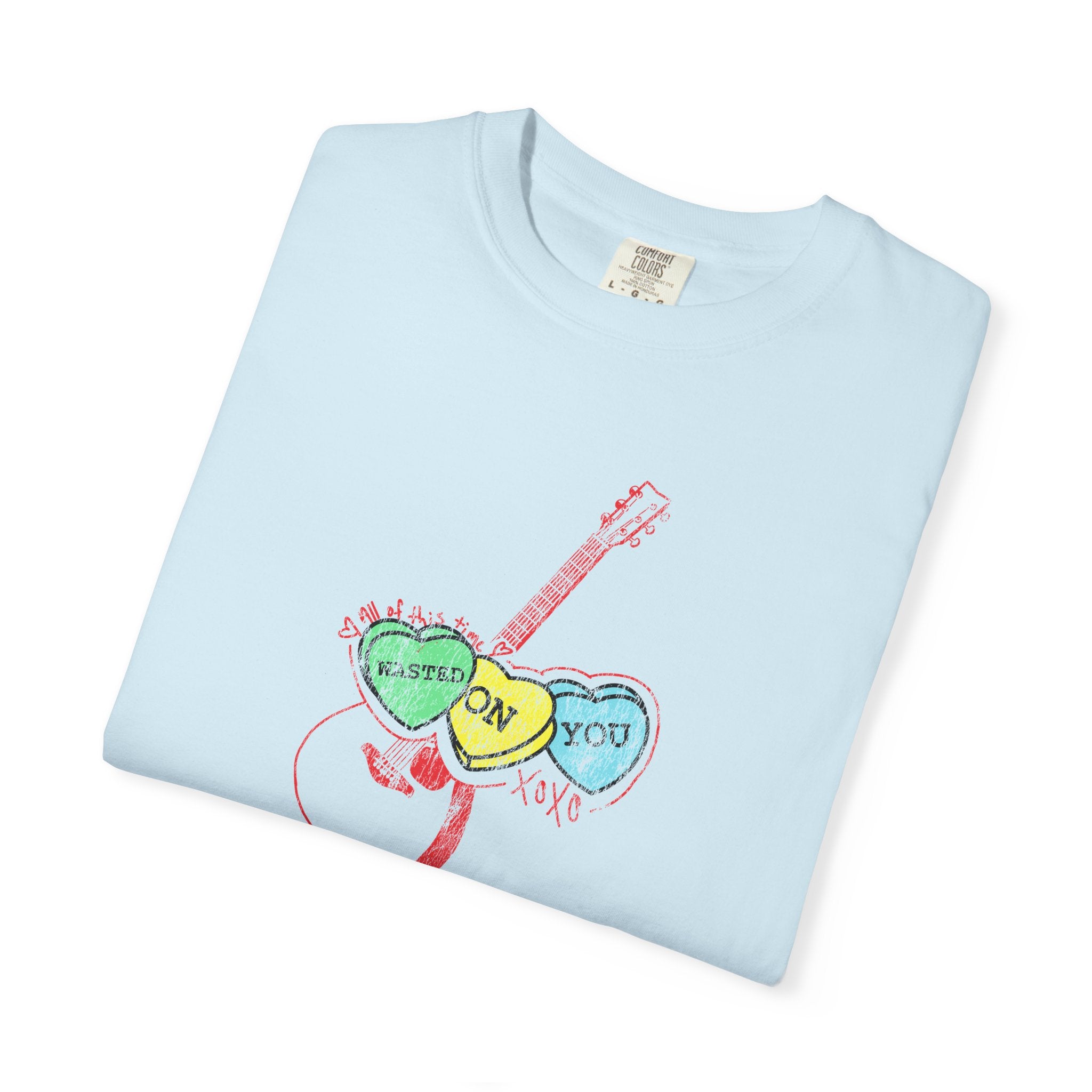 Wasted On You Candy Heart T-Shirt — Vintage Distressed Valentine's Breakup Tee